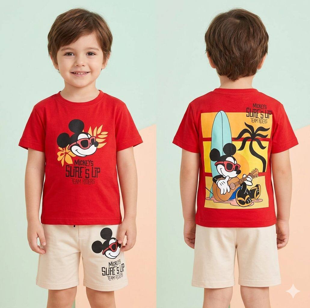 Mickey Surf's Up Kids T-Shirt & Shorts Set